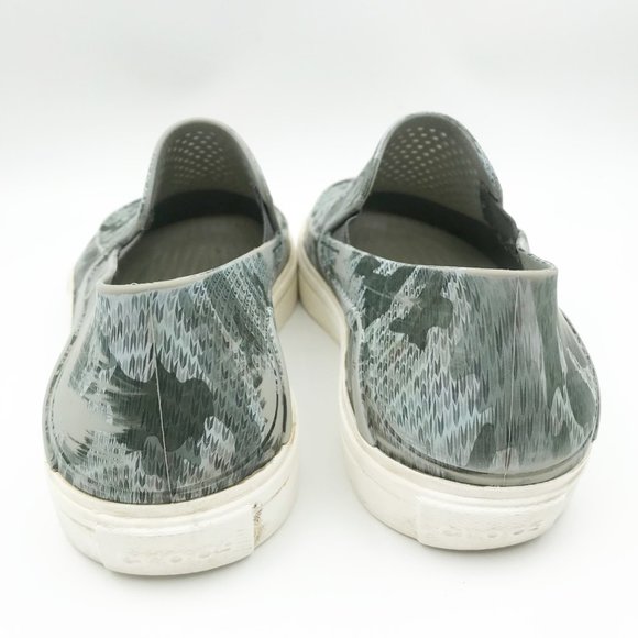 CROCS Citilane Roka Slip On Gray Camo Print Rubber Slip On Sneakers Womens 10 - Picture 5 of 16